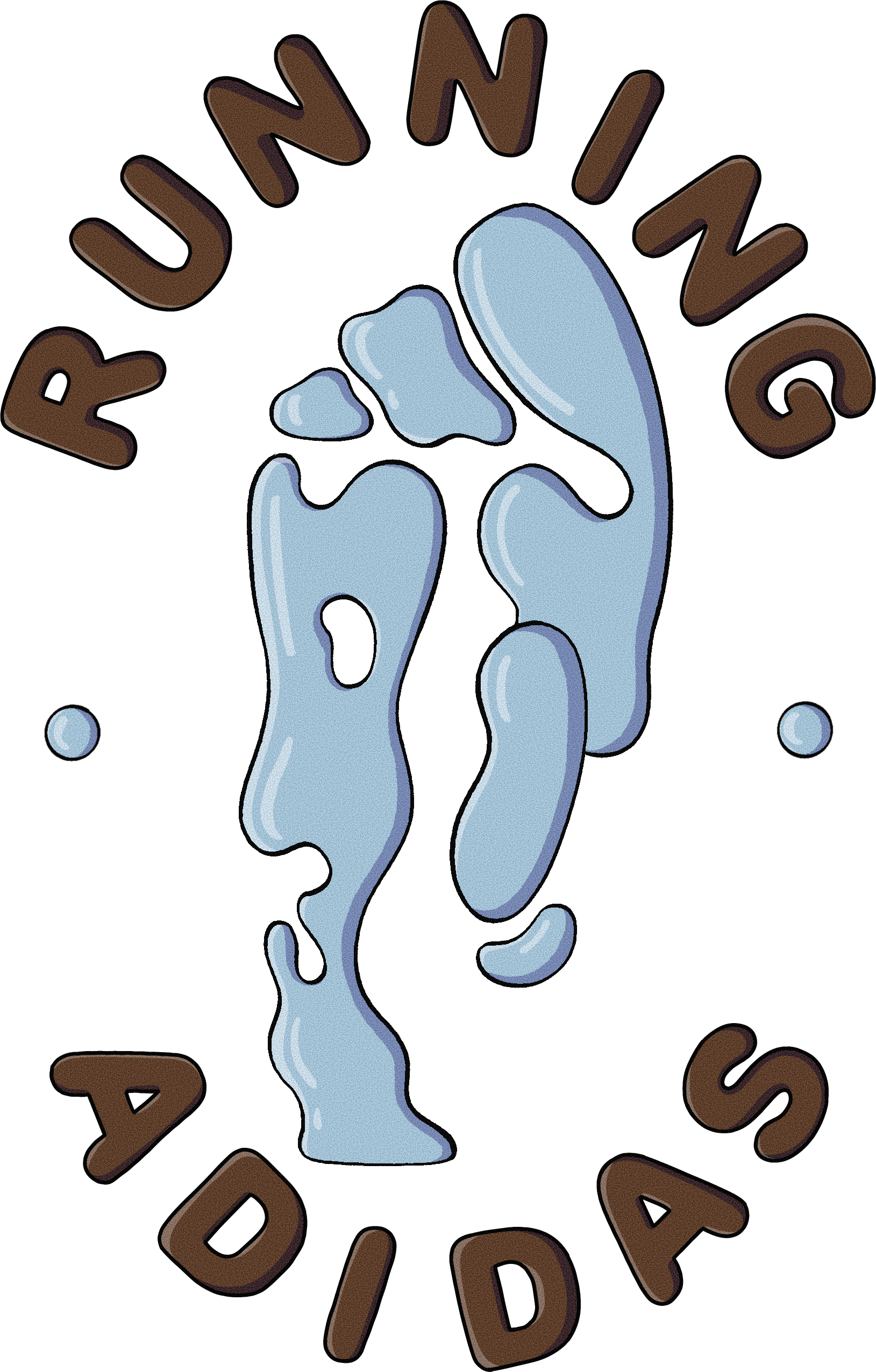 Option 6 final: Running adidas footprint badge